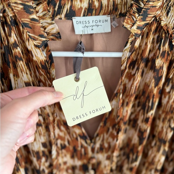 Dress Forum Los Angeles Leopard Print Ruffle Mini Dress - Size Medium - NWT - Picture 5 of 15